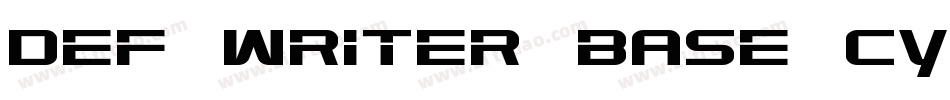 Def Writer BASE Cyr字体转换